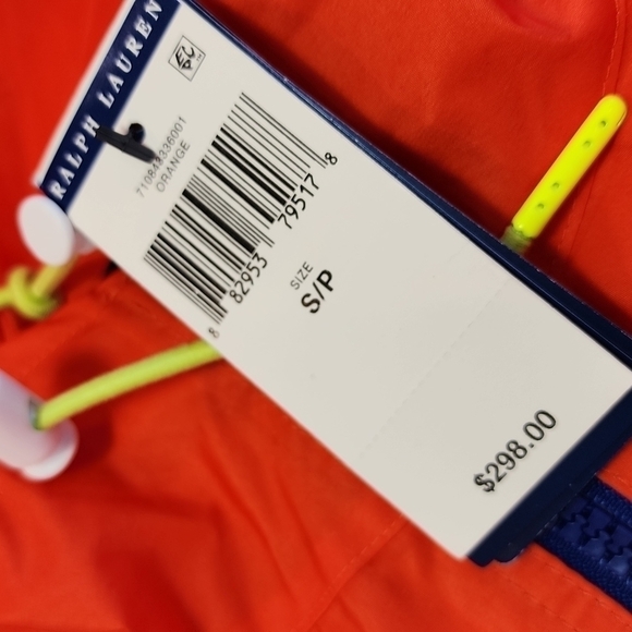 Polo Ralph Lauren Men's Orange Ombre Logo Pullover Jacket, - Picture 7 of 7